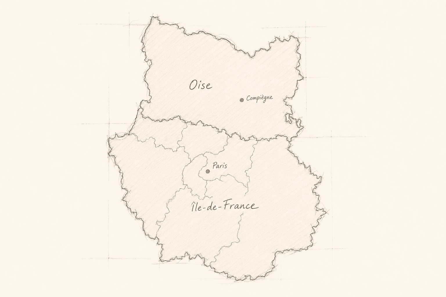 Carte des zones d'intervention en Ile-de-France et dans l'Oise